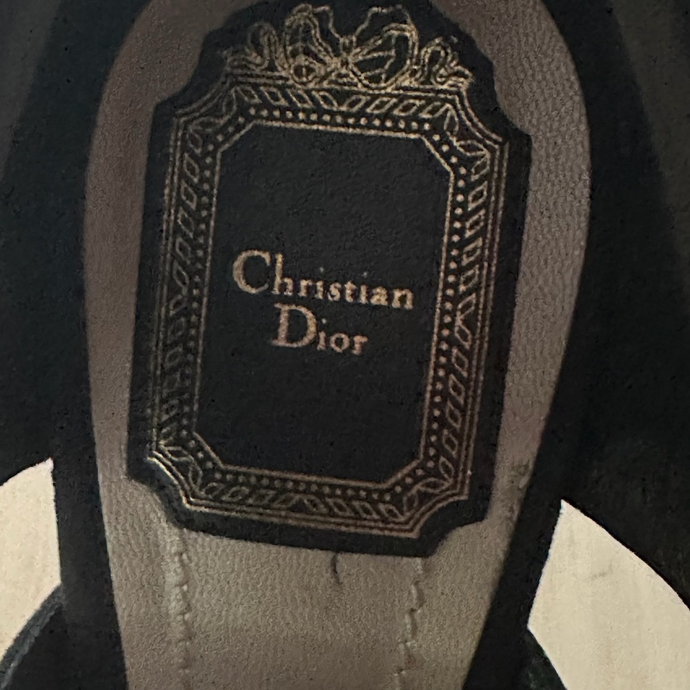 Christian Dior Heels Womens 39.5 Black Suede Lace Up Cage Stiletto Sandals Italy - Picture 3 of 8